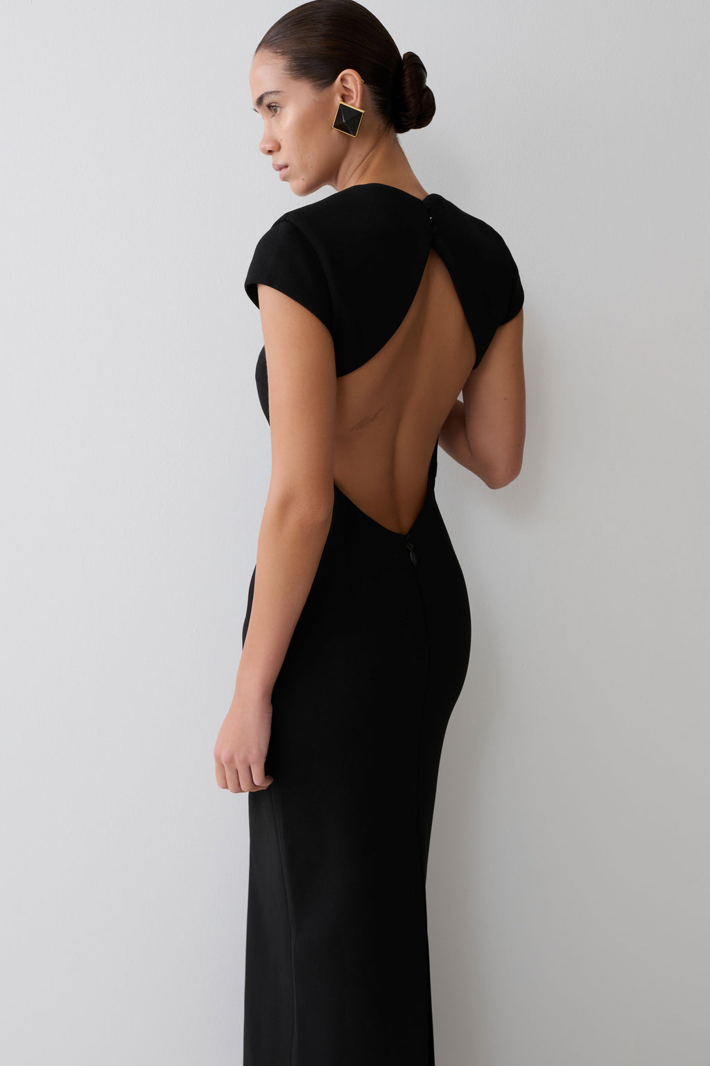 Briella V Neck Suiting Maxi Dress