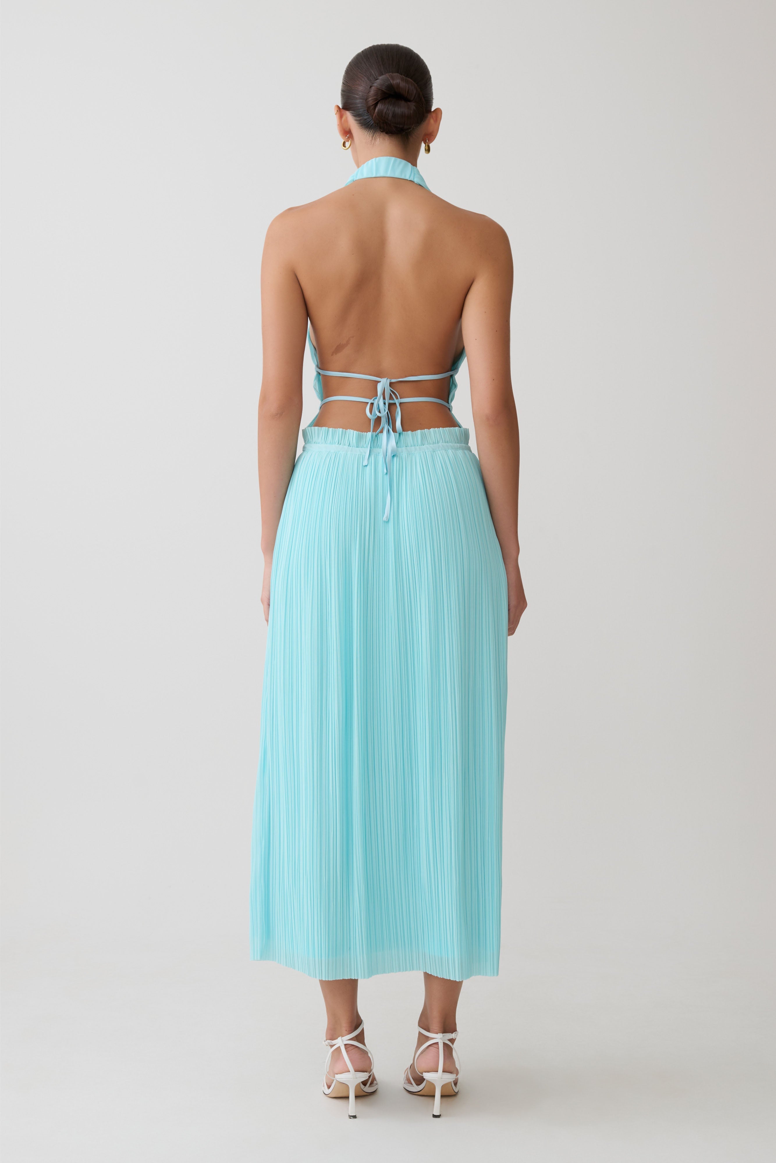 Thien Cowl Halter Midi Dress