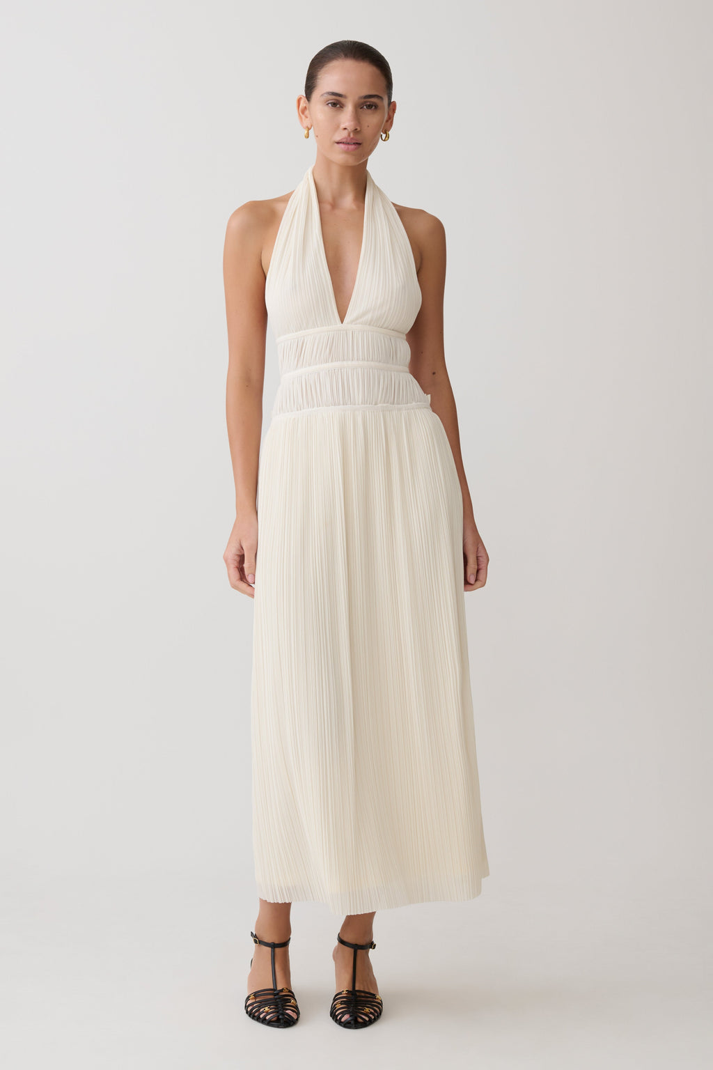 Thien Cowl Halter Midi Dress