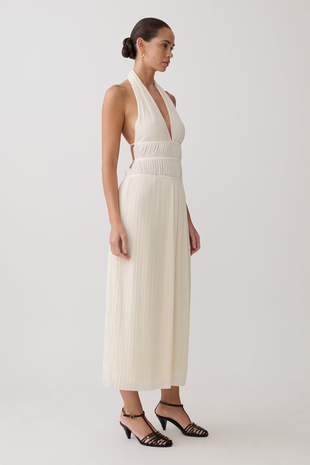 Thien Cowl Halter Midi Dress