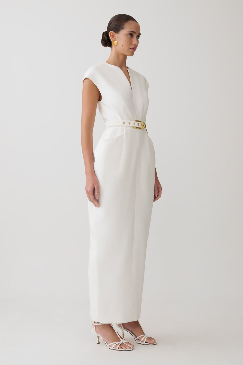 Livia V Neck Linen Maxi Dress
