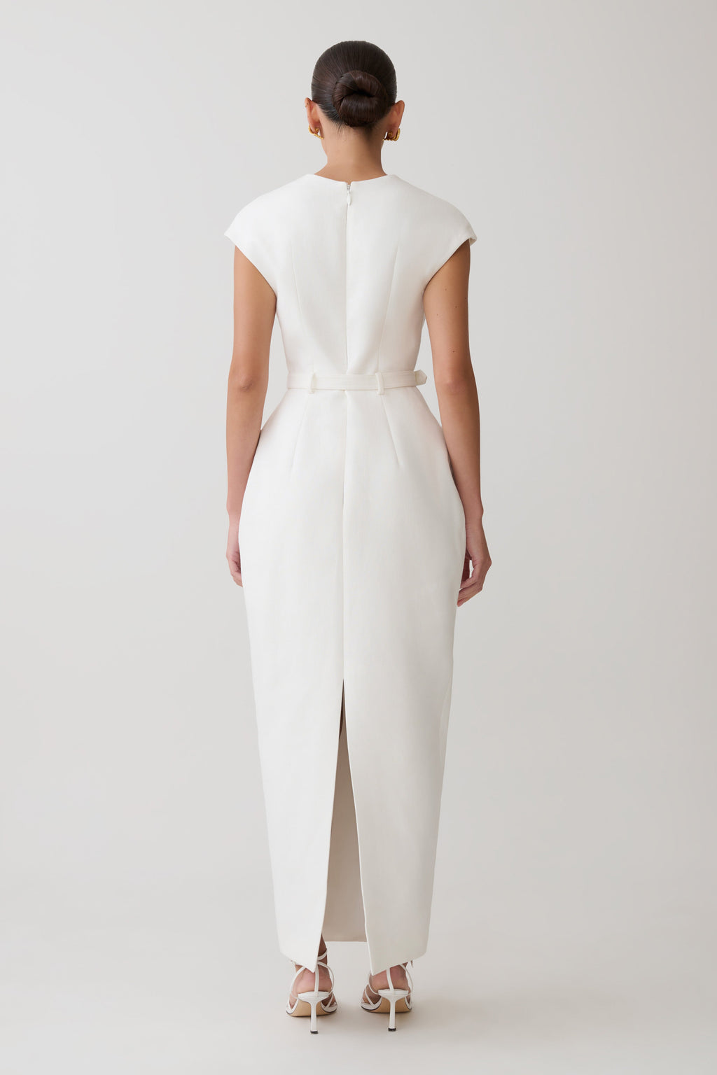 Livia V Neck Linen Maxi Dress