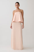 Sophia Satin Strapless Maxi Dress