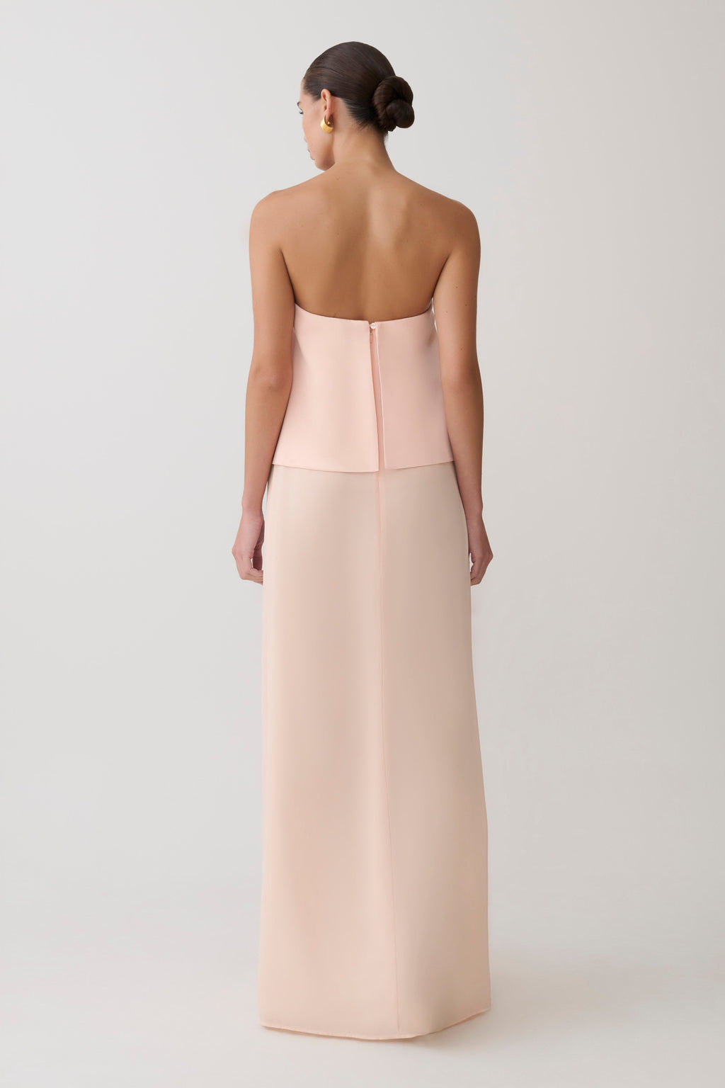 Sophia Satin Strapless Maxi Dress