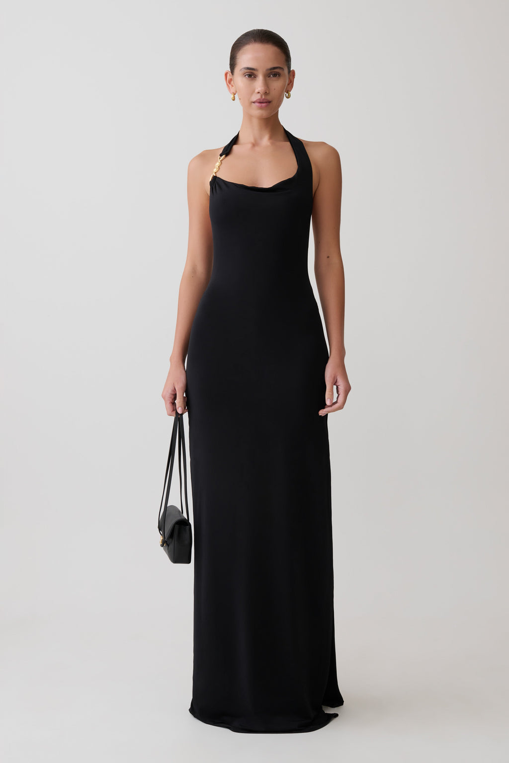 Khanh Slinky Halter Maxi Dress