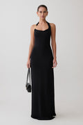 Khanh Slinky Halter Maxi Dress