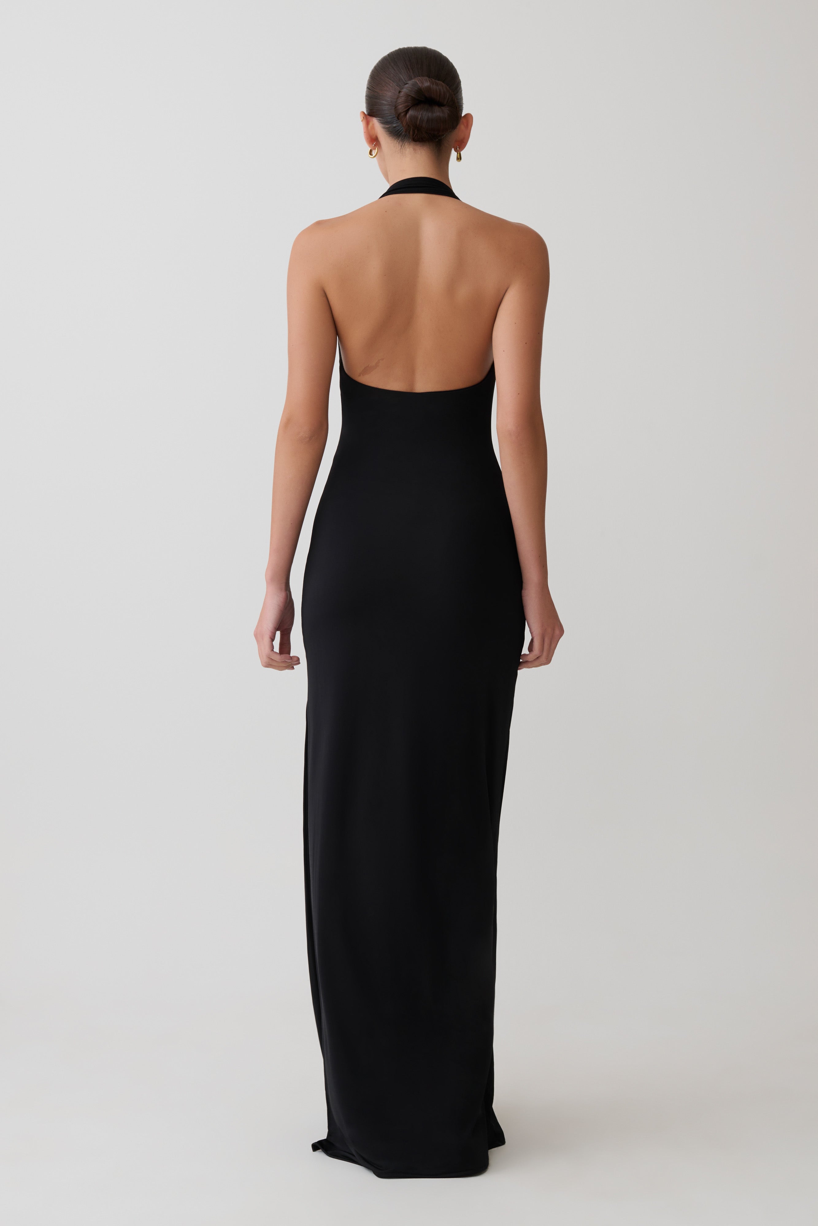 Khanh Slinky Halter Maxi Dress