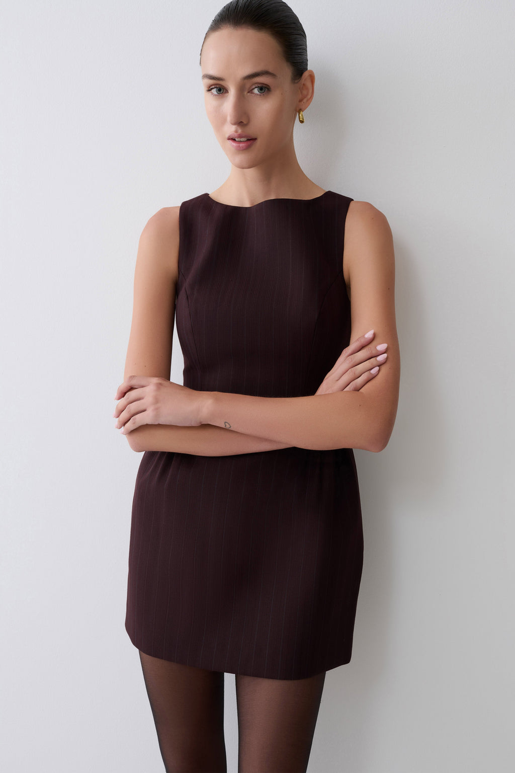 Hallie Boat Neck Mini Dress