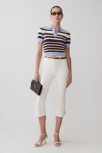 Mary Denim Capris in White – Chic&Drifts