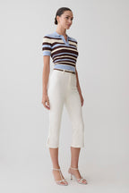 Mary Denim Capris in White – Chic&Drifts