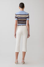 Mary Denim Capris in White – Chic&Drifts