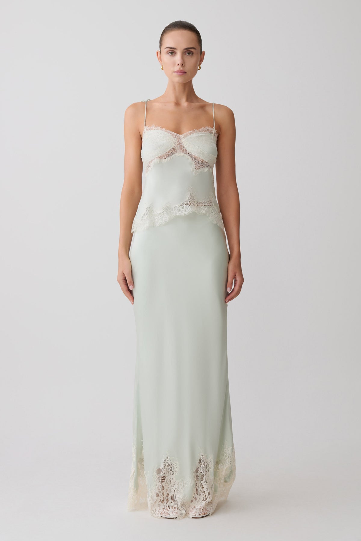 Nina Satin And Lace Camisole in Black/Ivory – Chic&Drifts