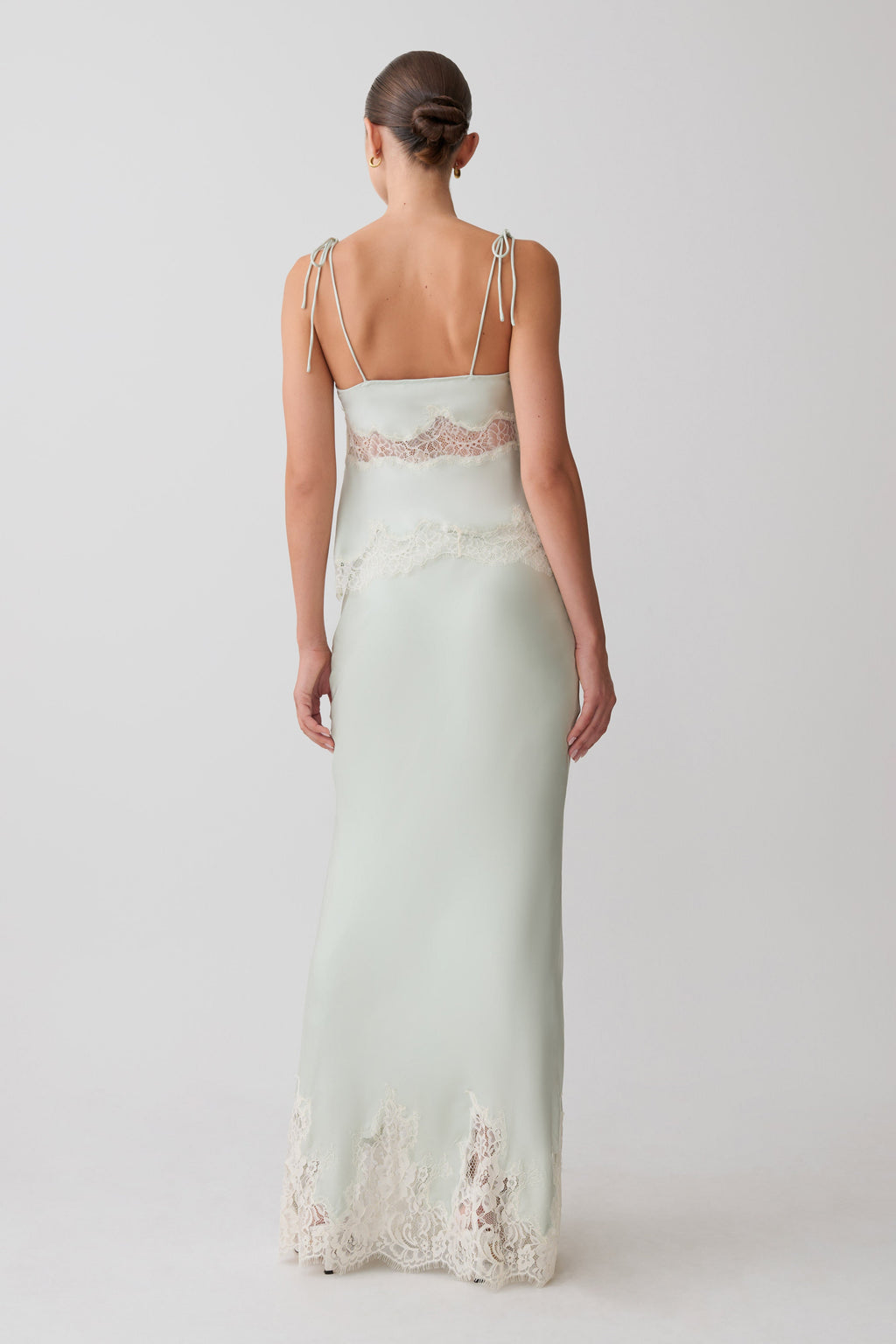 Nina Satin And Lace Camisole in Black/Ivory – Chic&Drifts