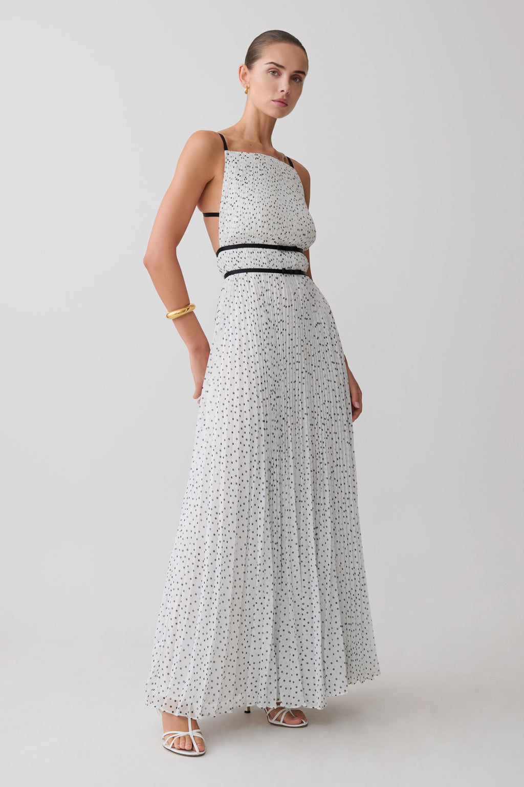 Clarisse Pleated Maxi Dress