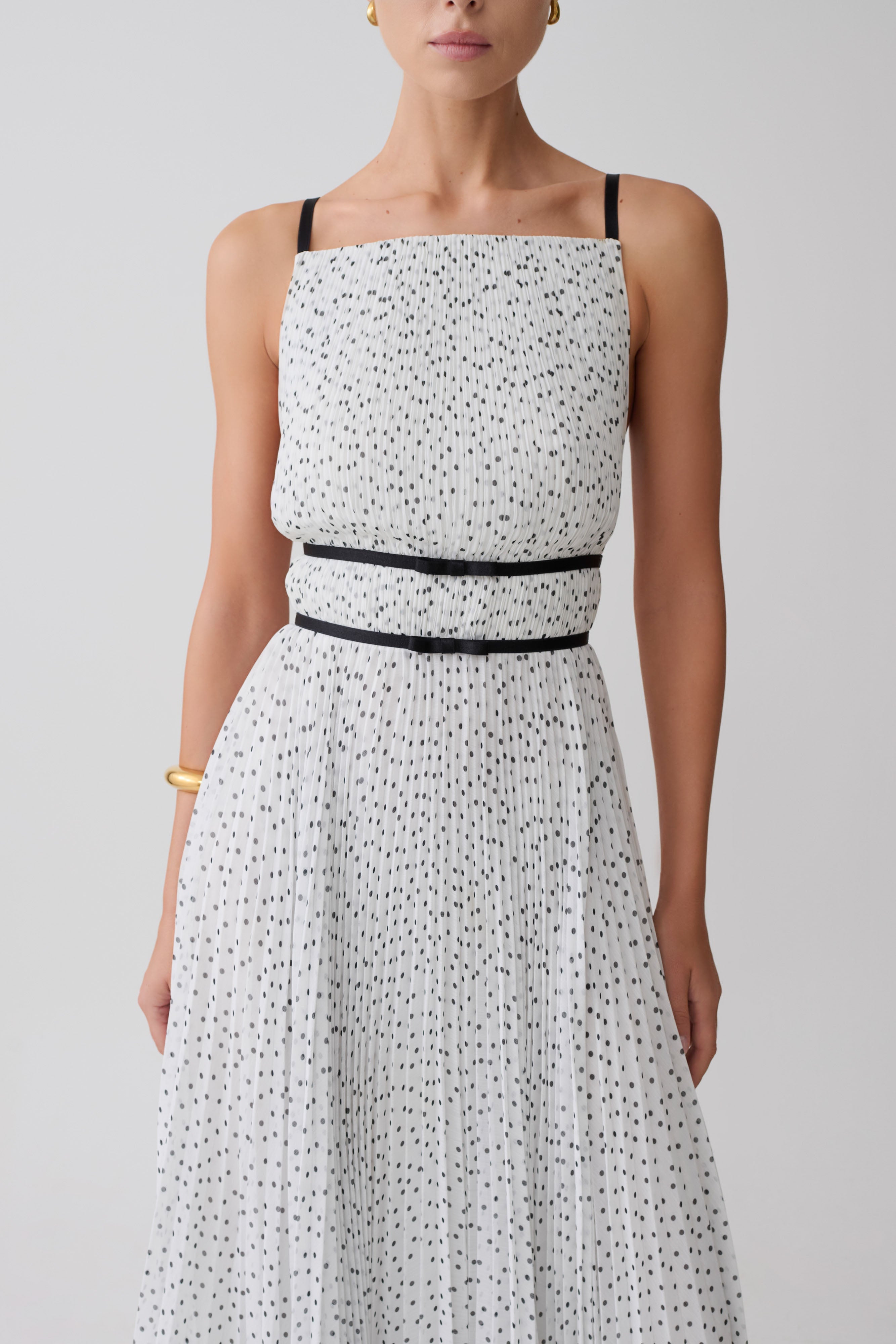Clarisse Pleated Maxi Dress