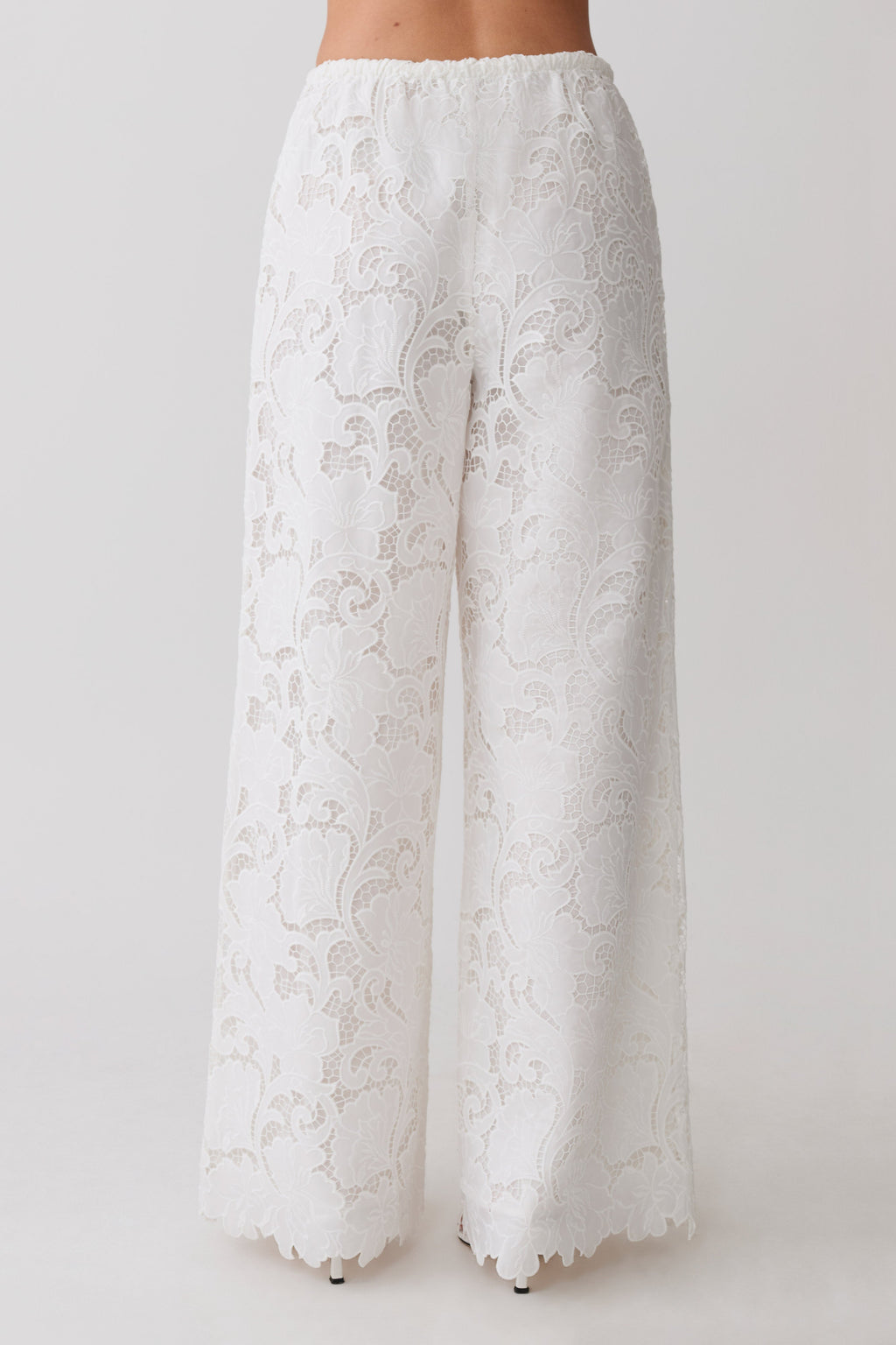 Tessa Broderie Straight Leg Trousers in White – Chic&Drifts