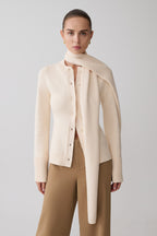 Lara Knit Cardigan With Scarf in Ivory – Chic&Drifts