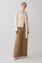 Lara Knit Cardigan With Scarf in Ivory – Chic&Drifts