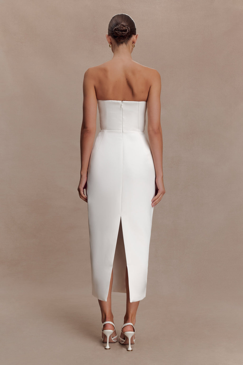 Ophelia Peplum Satin Maxi Dress