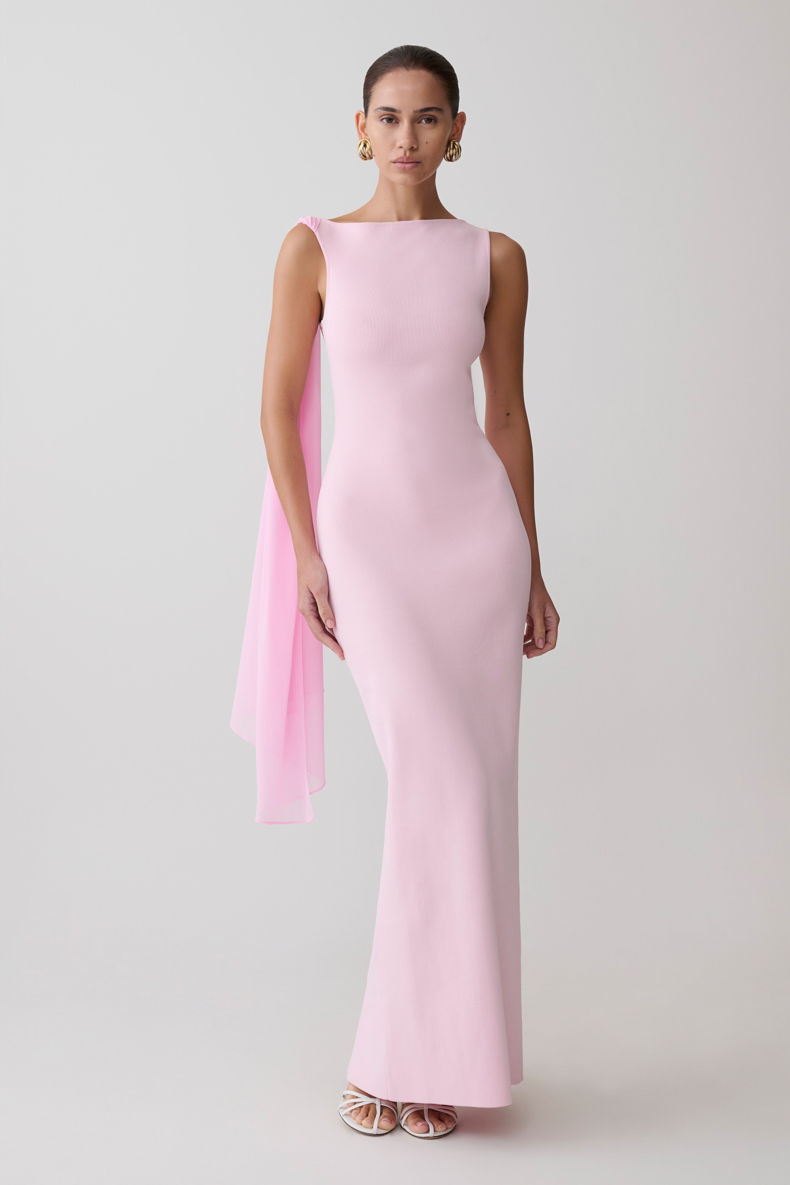 Farid Bandage Maxi Dress With Chiffon