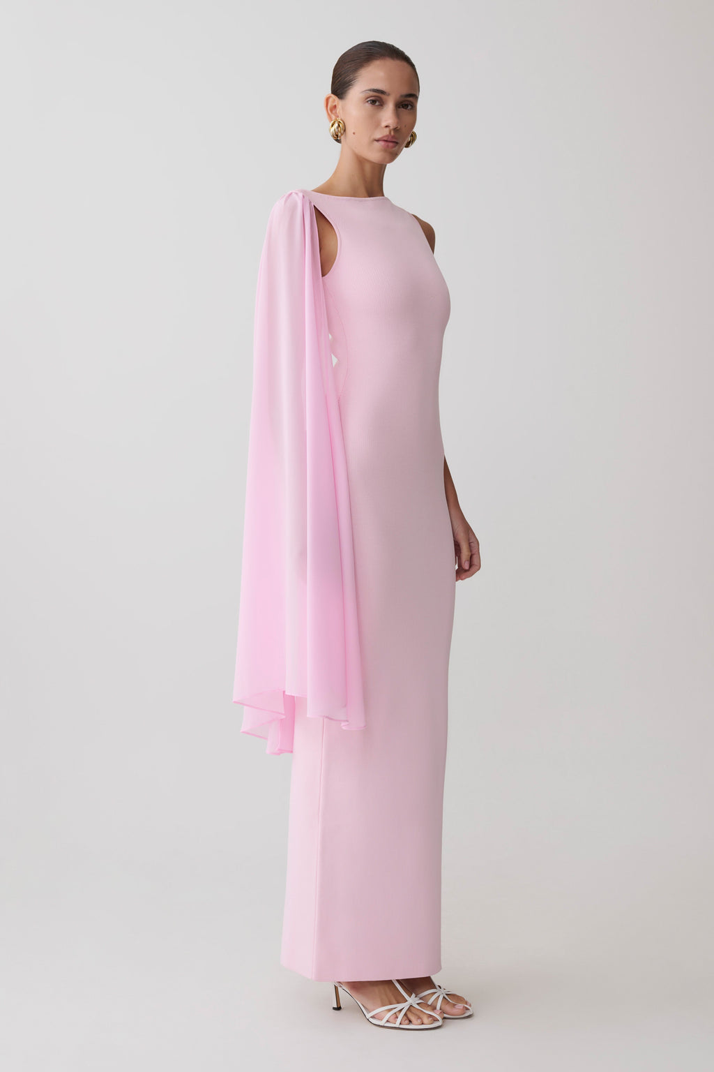 Farid Bandage Maxi Dress With Chiffon