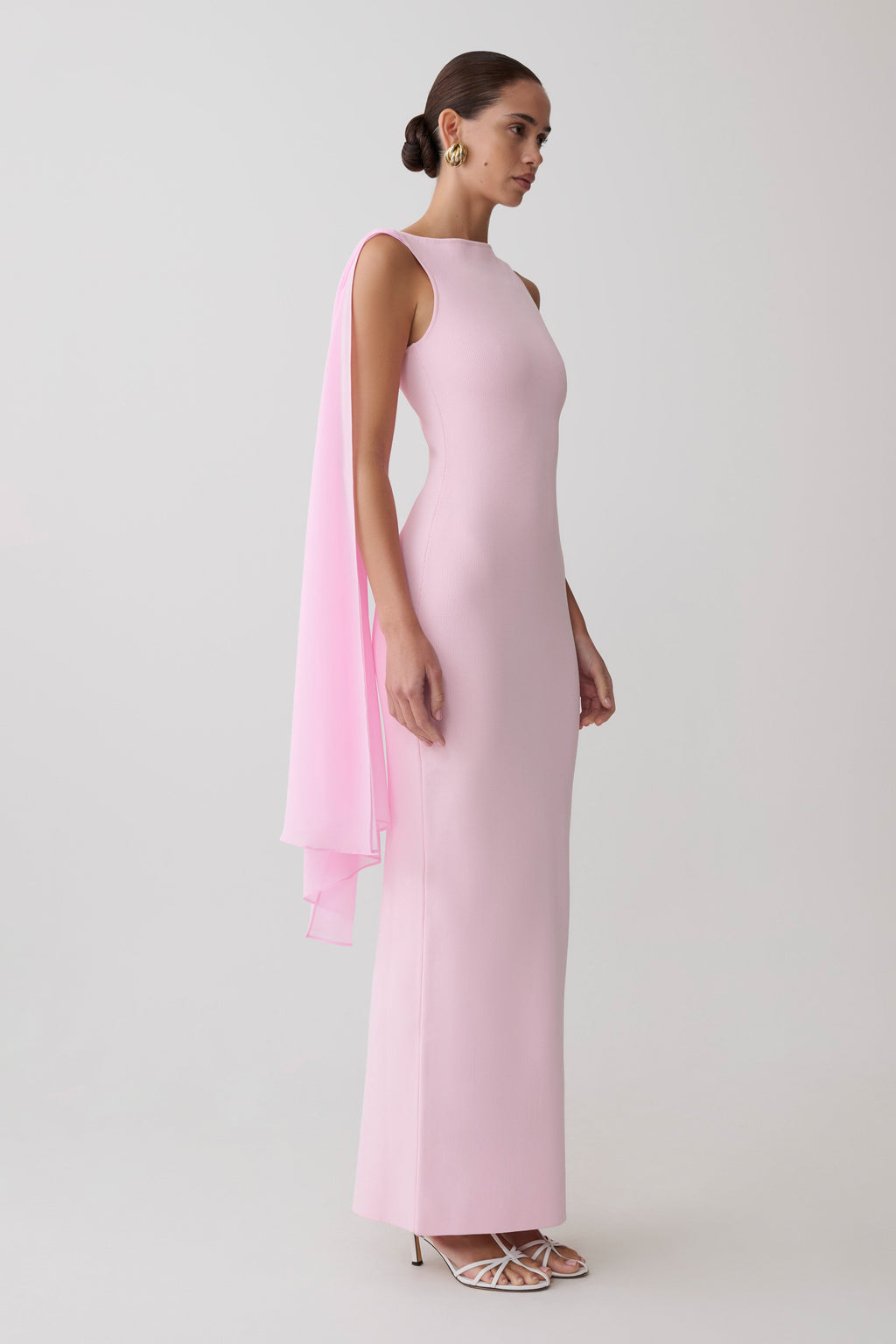 Farid Bandage Maxi Dress With Chiffon