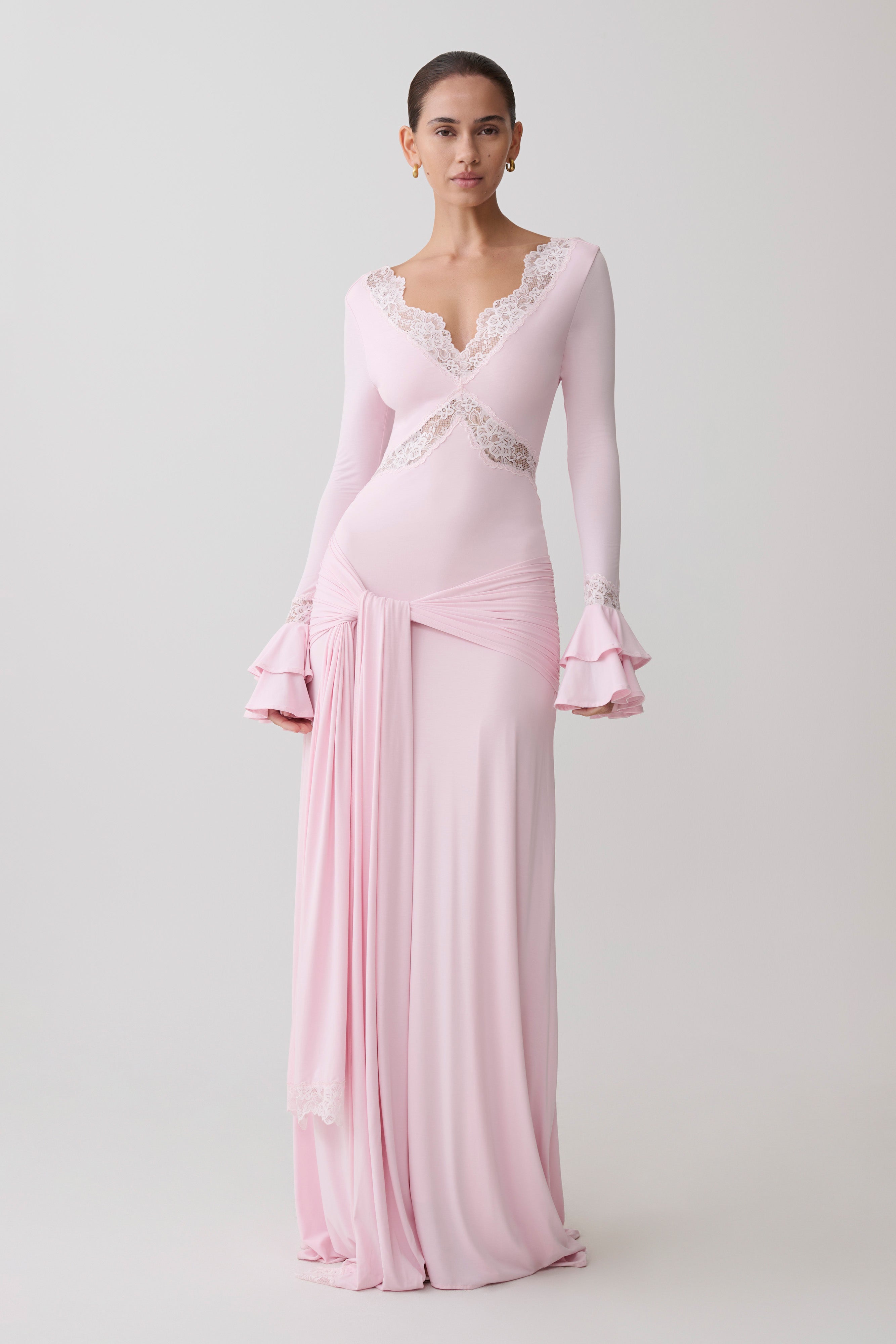 Electra Slinky Lace Maxi Dress