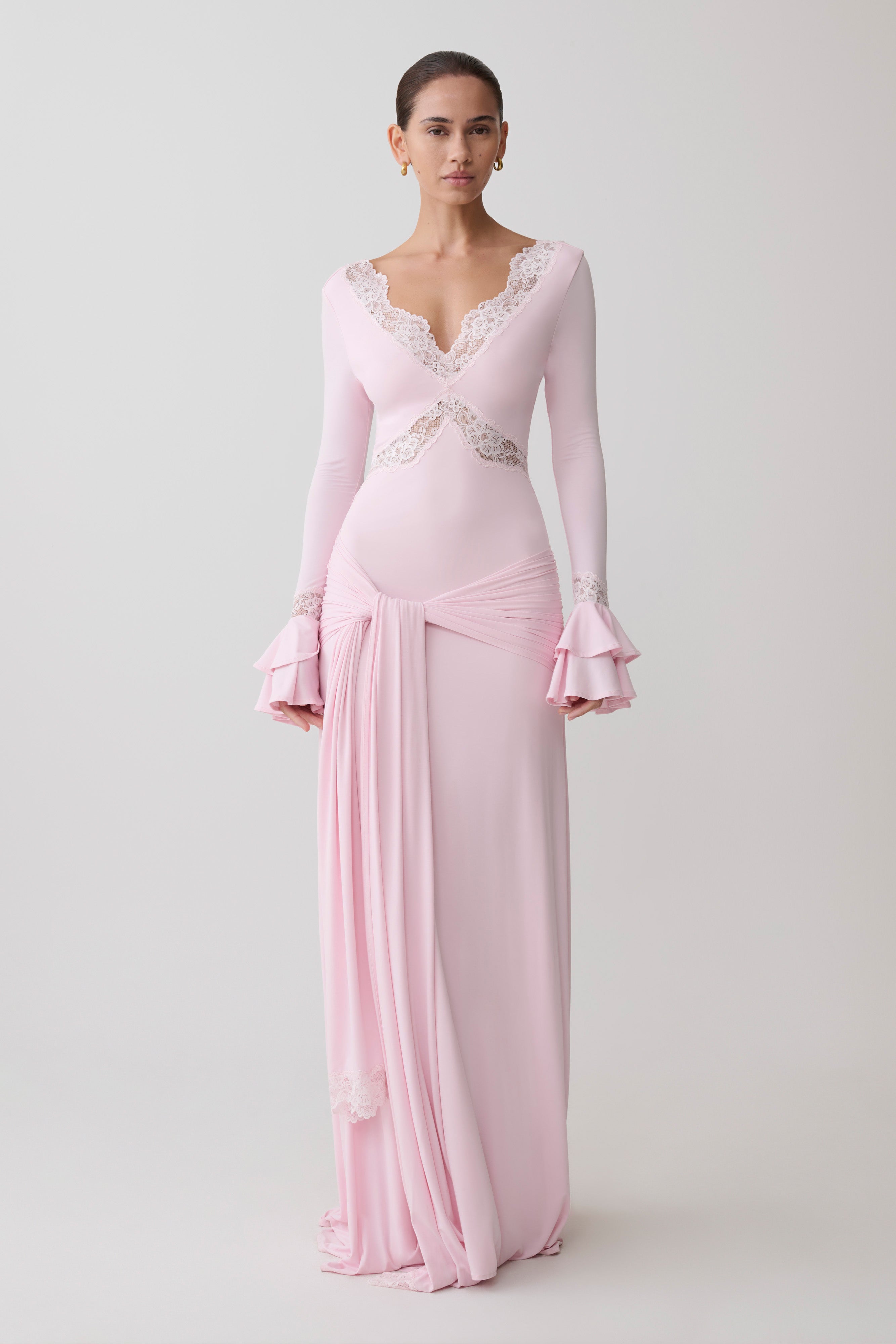 Electra Slinky Lace Maxi Dress