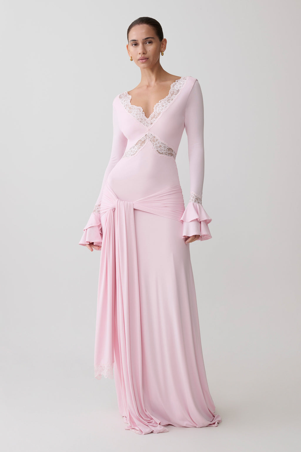 Electra Slinky Lace Maxi Dress