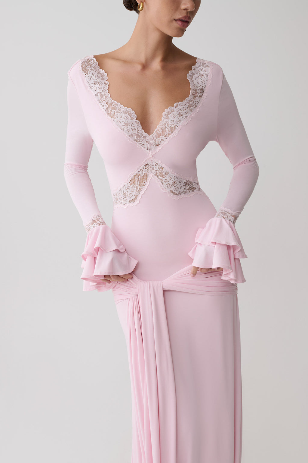 Electra Slinky Lace Maxi Dress