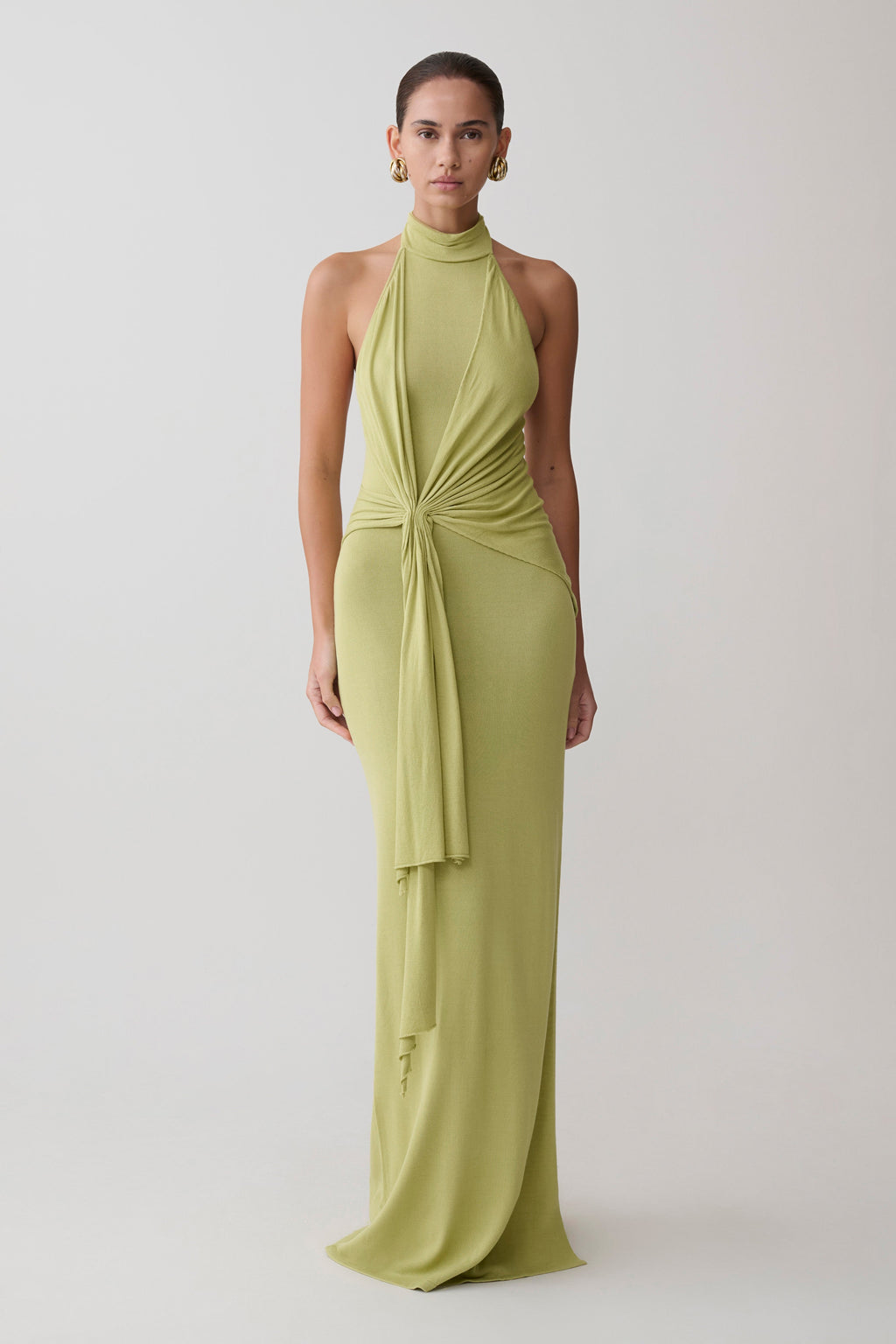 Cindylou Halter Knit Maxi Dress
