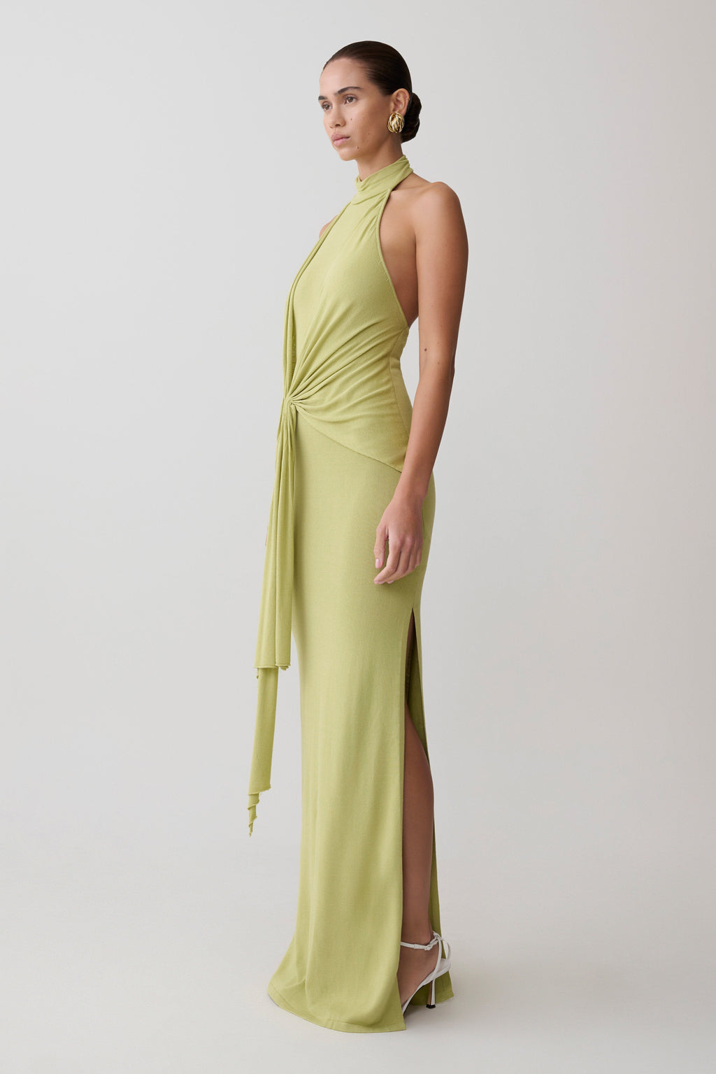 Cindylou Halter Knit Maxi Dress