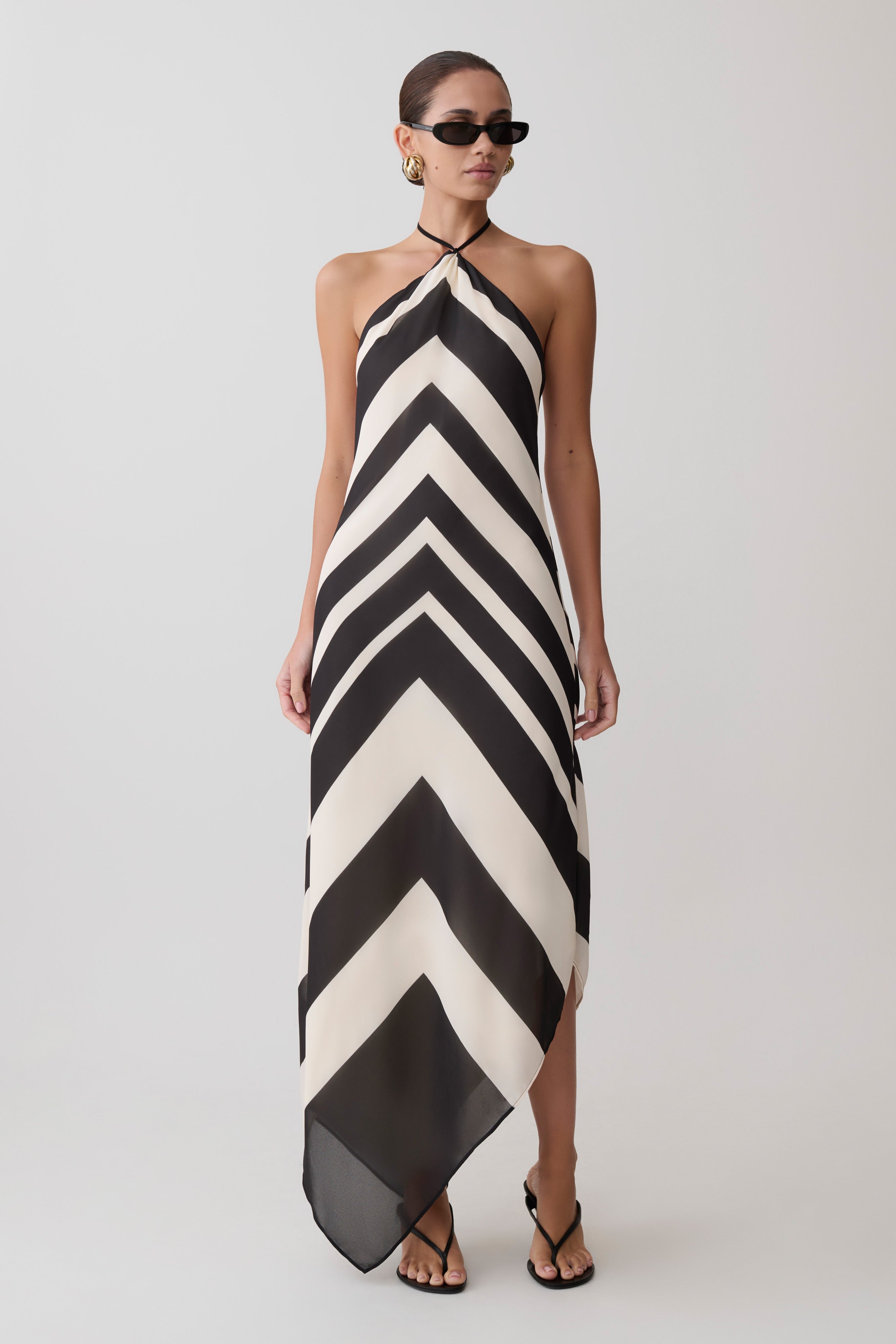 Hope Satin Halter Midi Dress