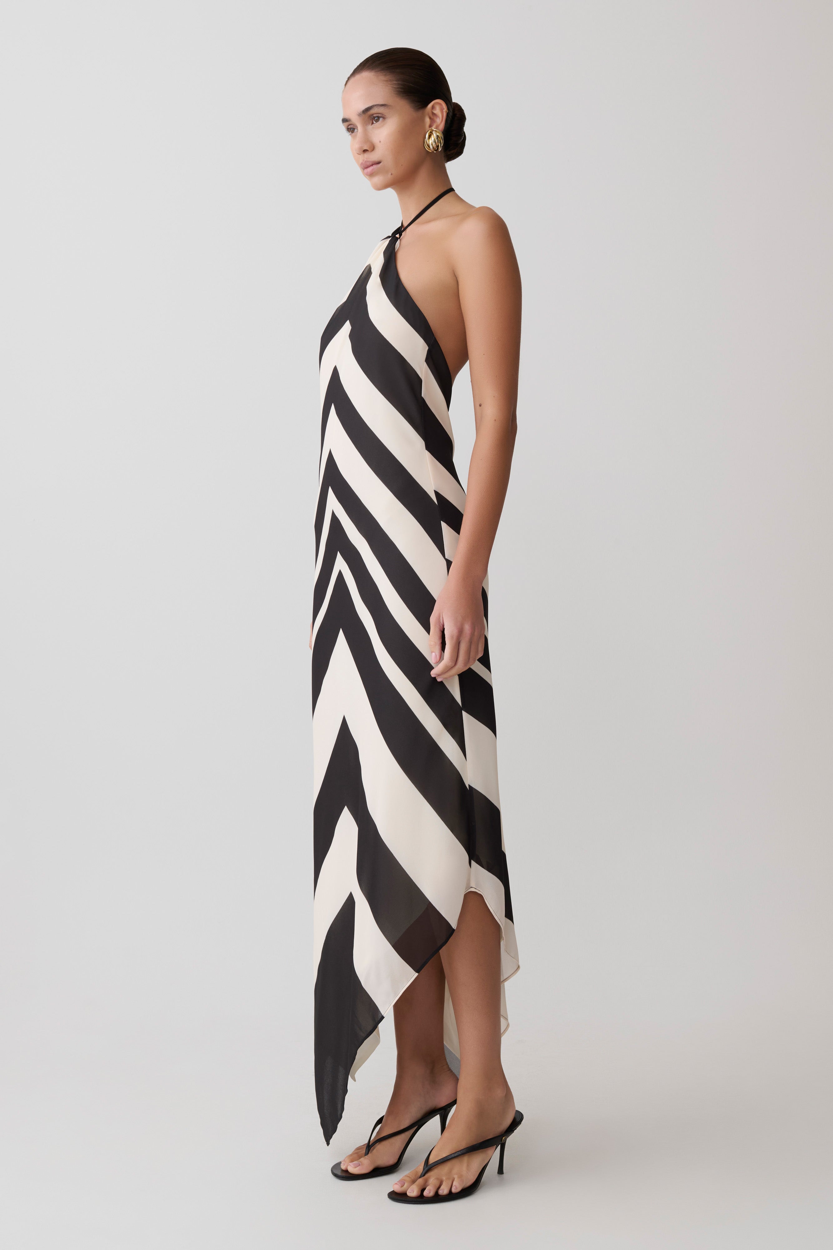 Hope Satin Halter Midi Dress