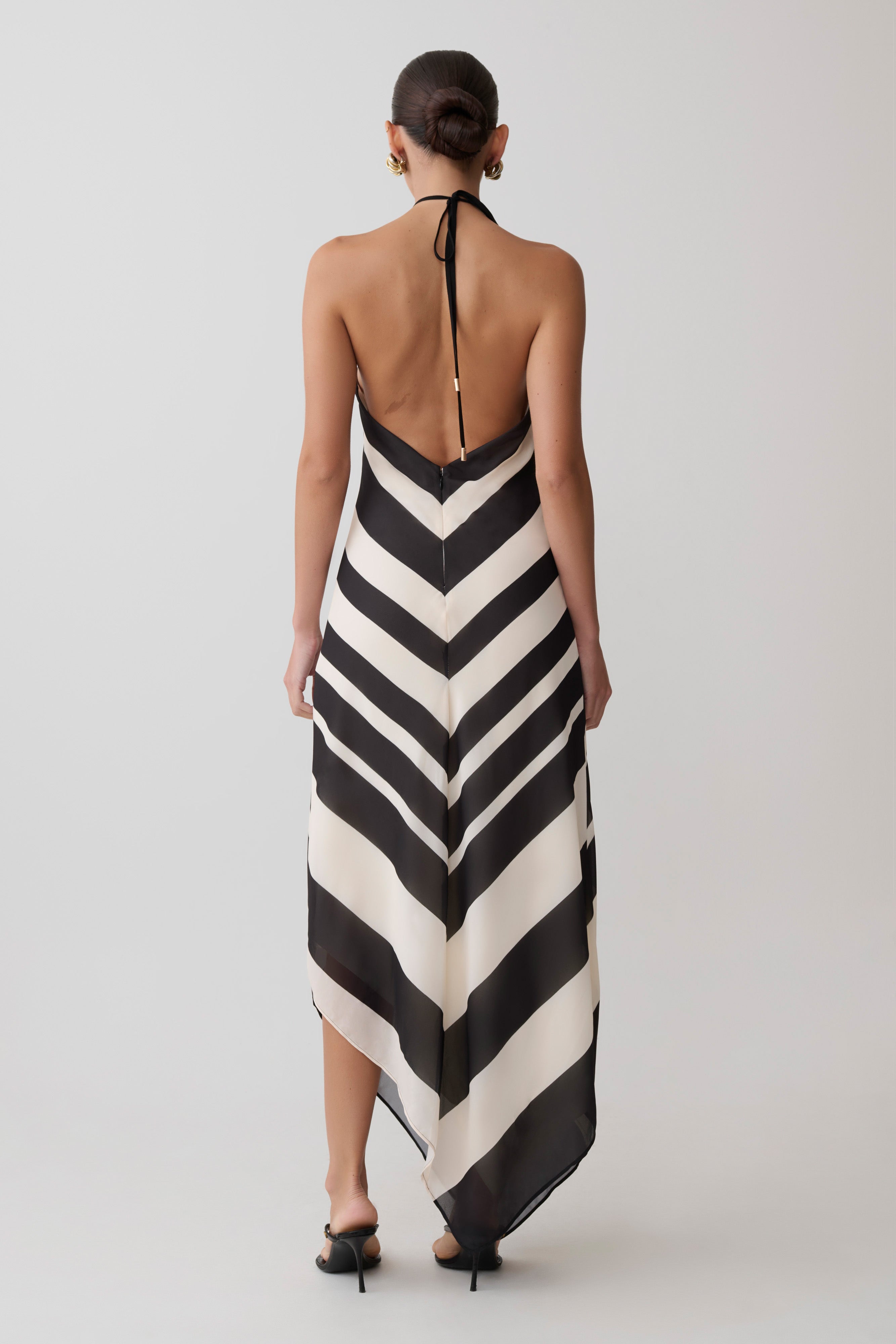 Hope Satin Halter Midi Dress
