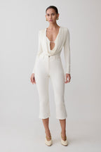 Mary Denim Capris in White – Chic&Drifts