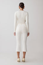 Mary Denim Capris in White – Chic&Drifts