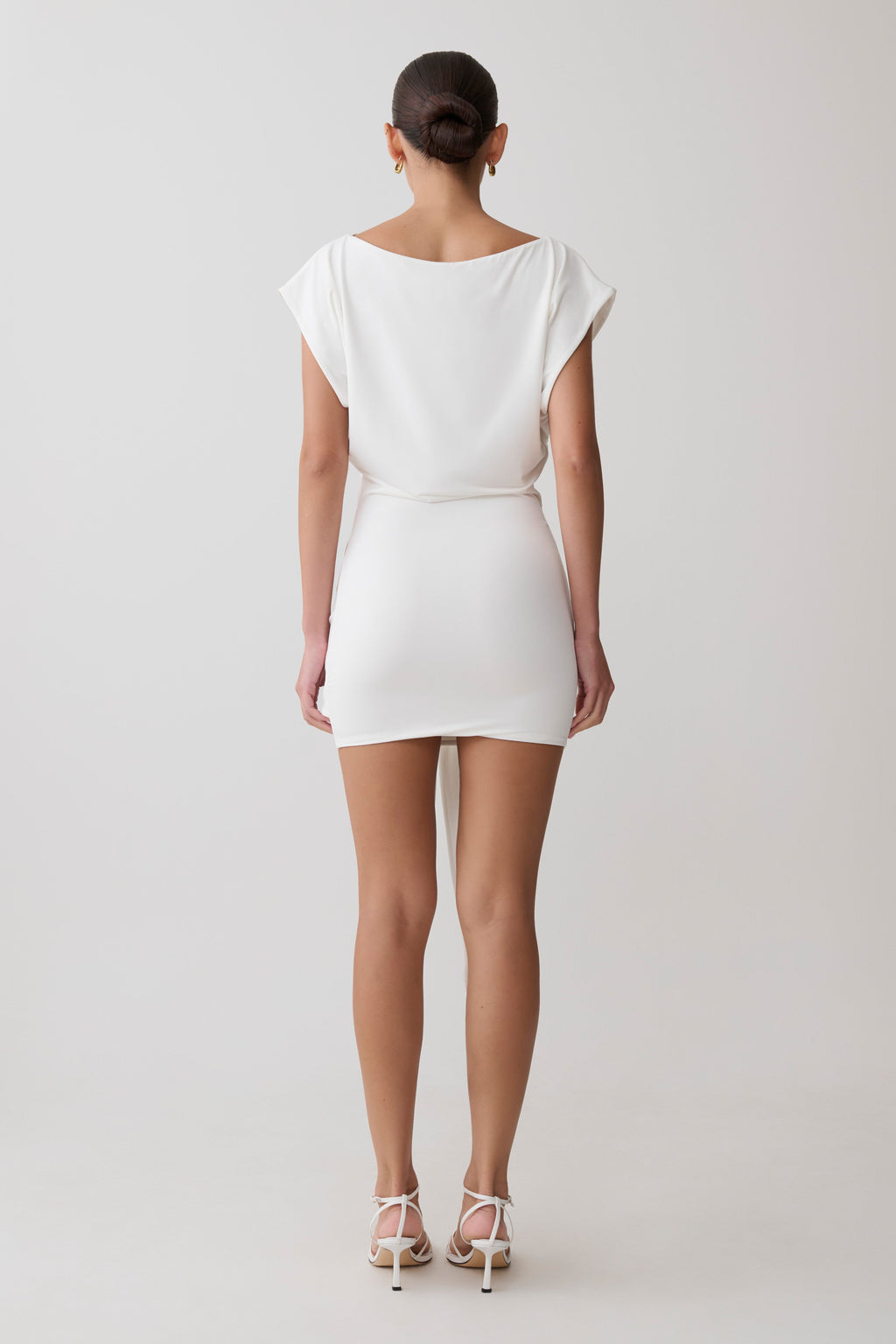 Maiara Shortsleeve Slinky Tie Mini Dress