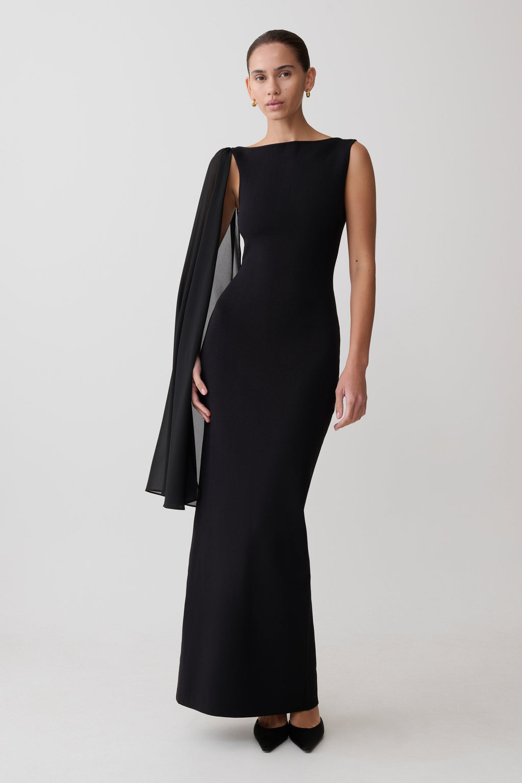 Farid Bandage Maxi Dress With Chiffon