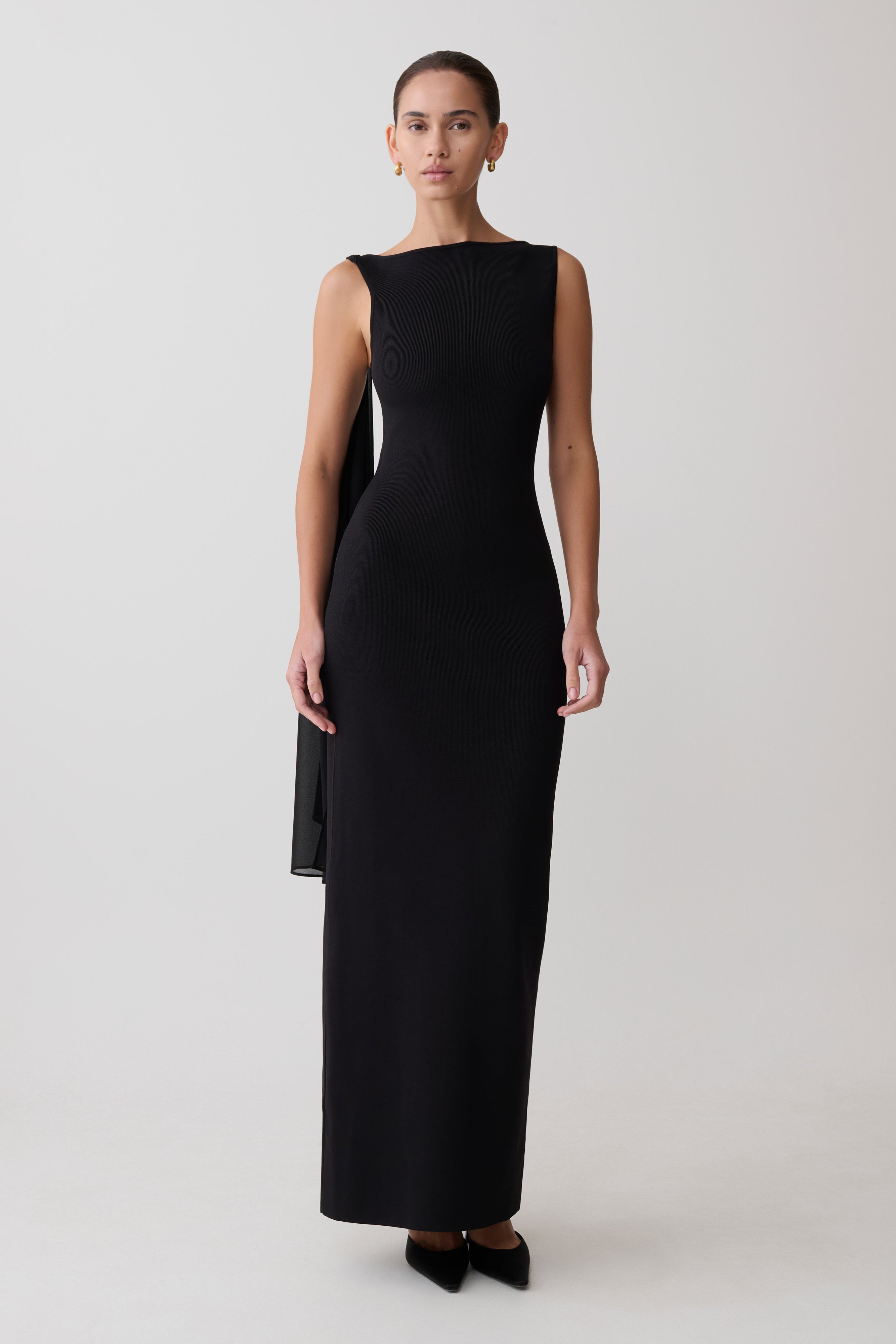 Farid Bandage Maxi Dress With Chiffon