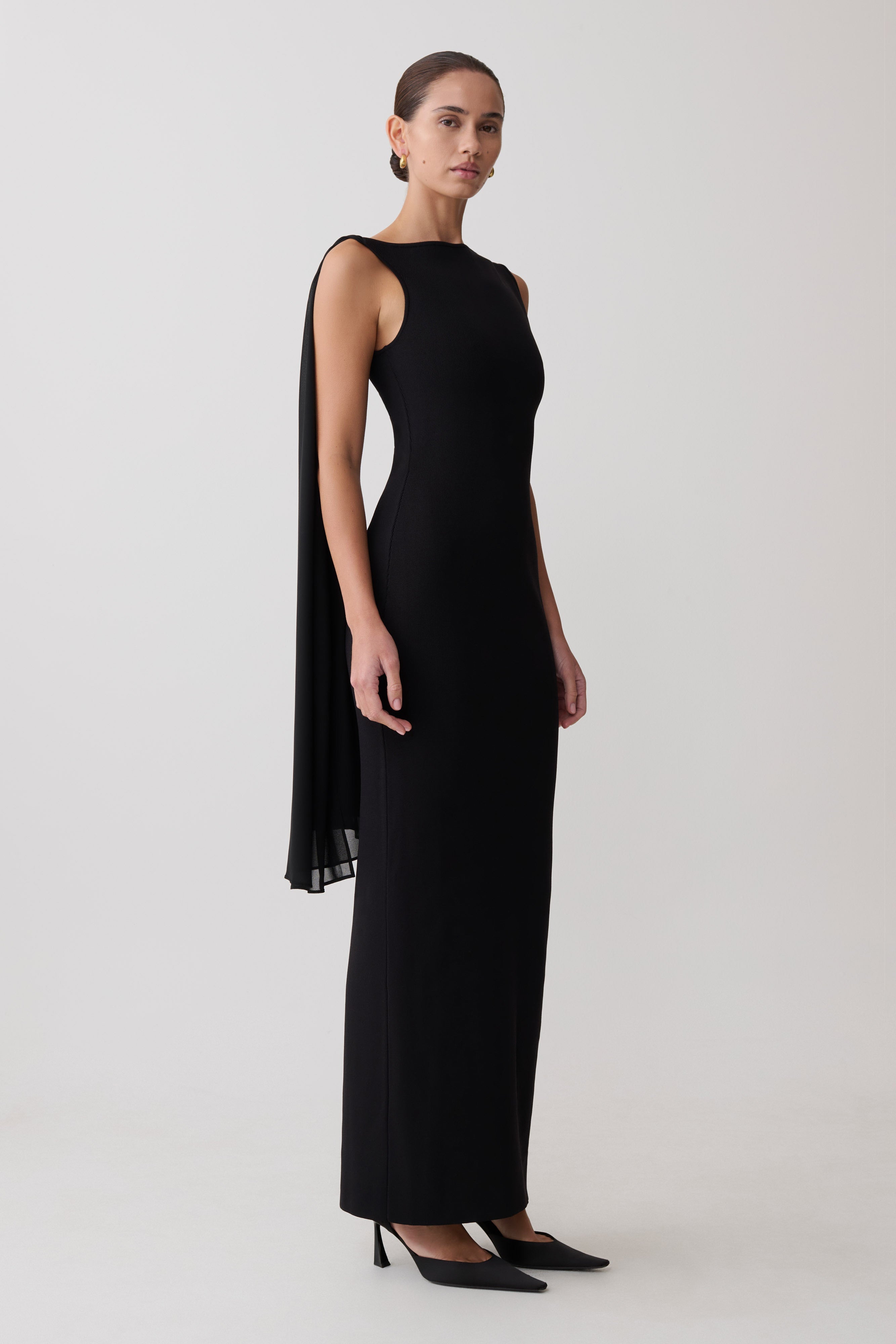 Farid Bandage Maxi Dress With Chiffon