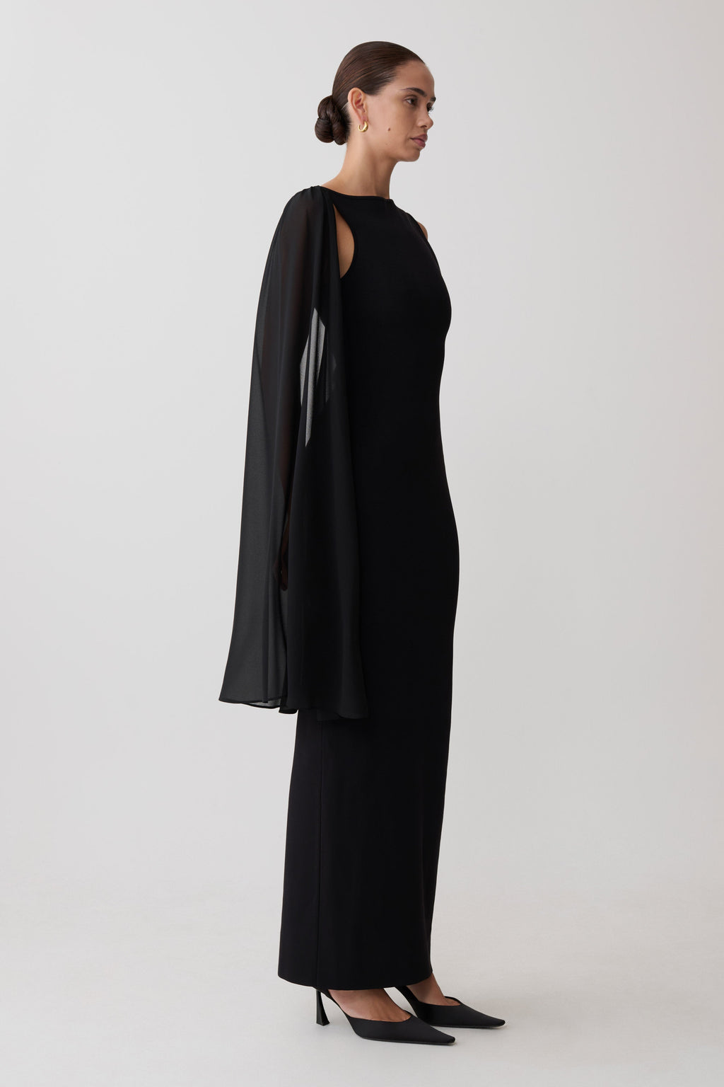 Farid Bandage Maxi Dress With Chiffon
