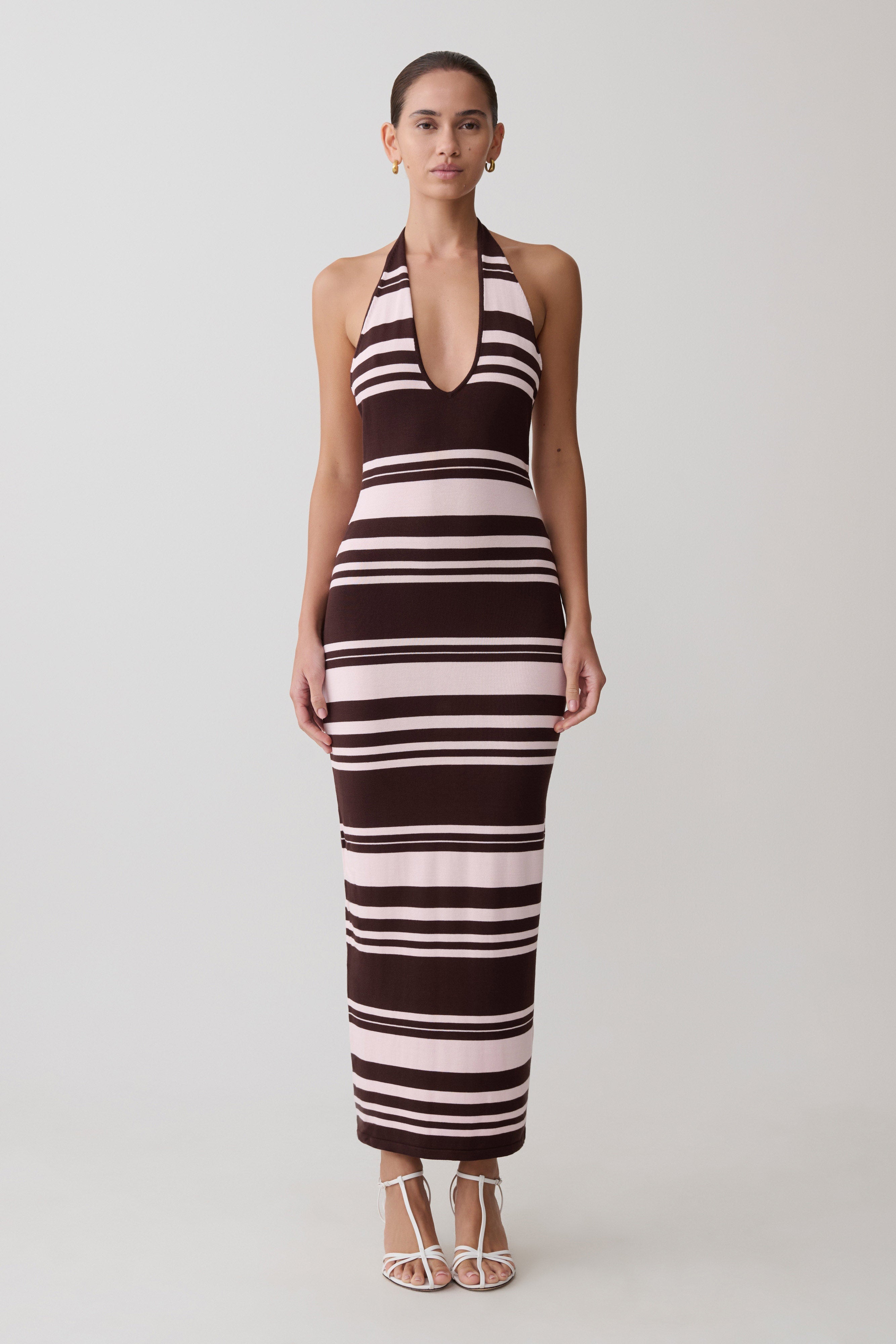 Brienne Stripe Midi Dress