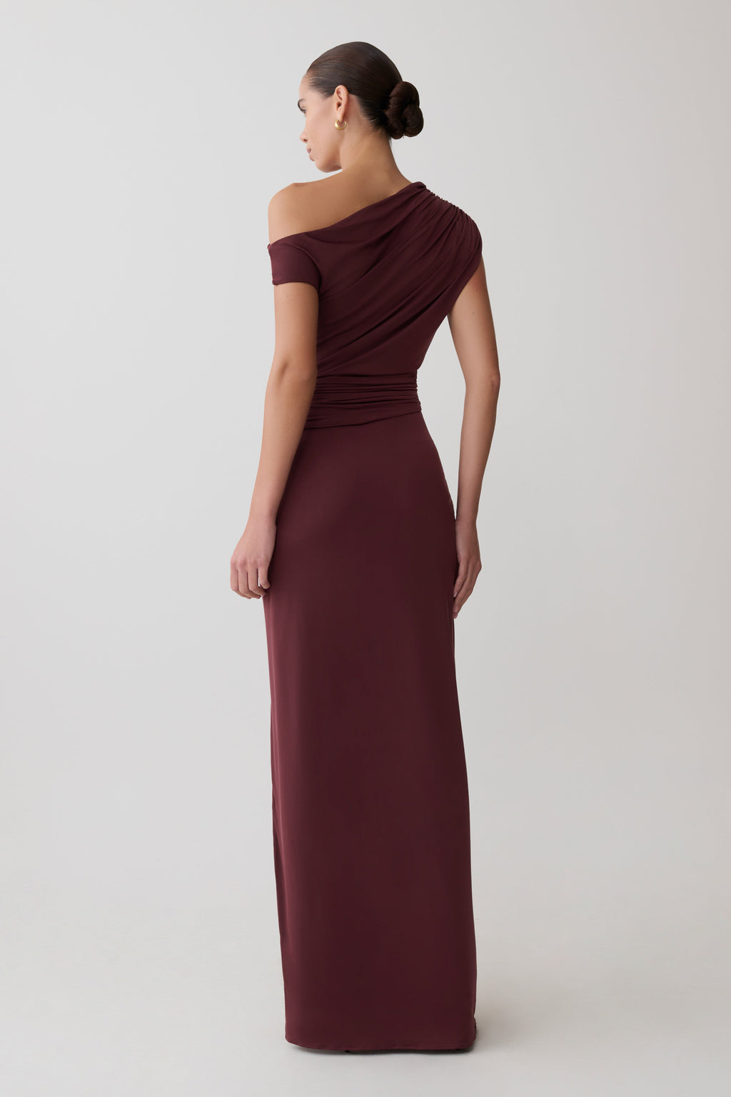 Alyn Off Shoulder Draped Maxi Dress
