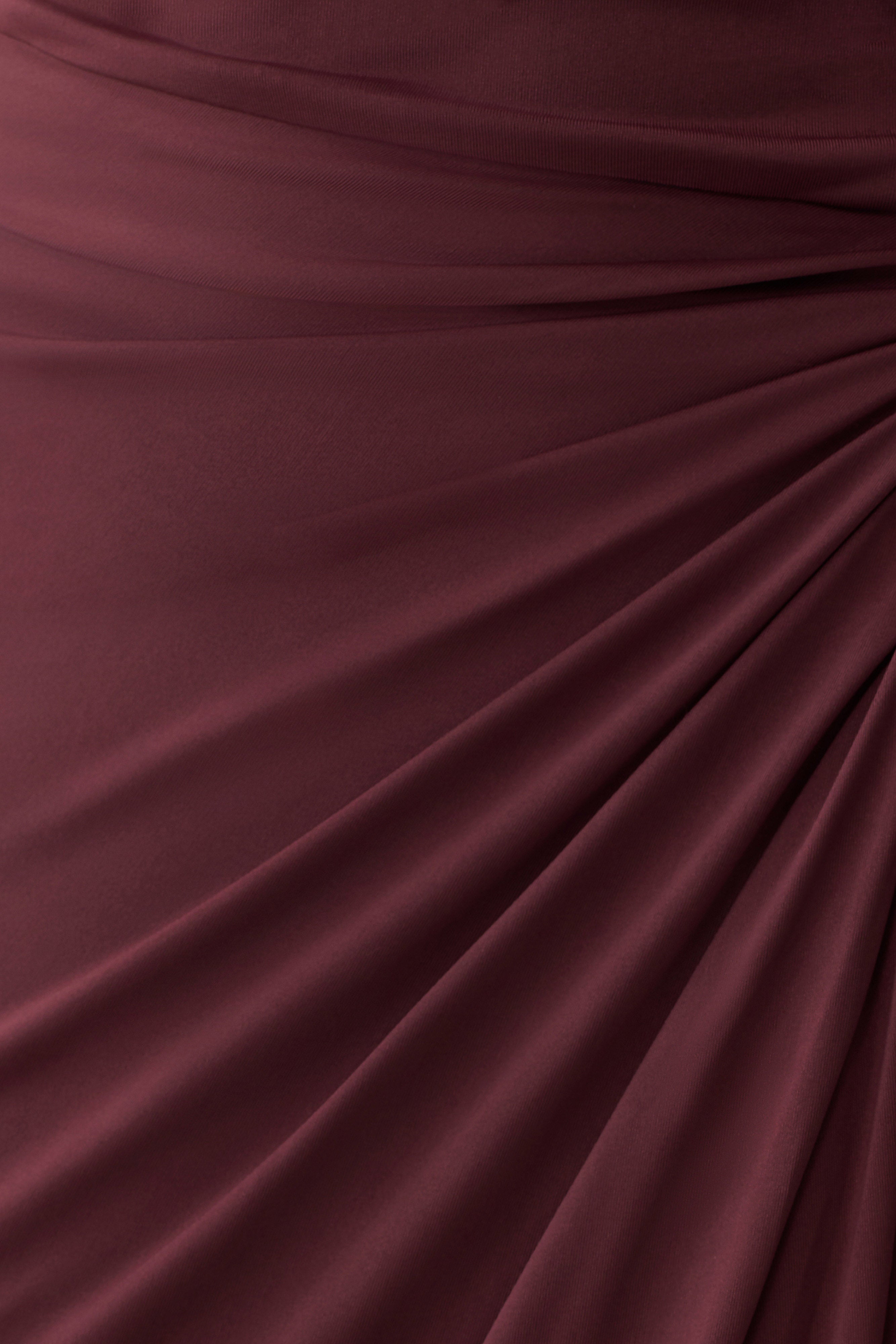 Alyn Off Shoulder Draped Maxi Dress