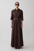 Isolde Long Sleeve Cotton Maxi Dress