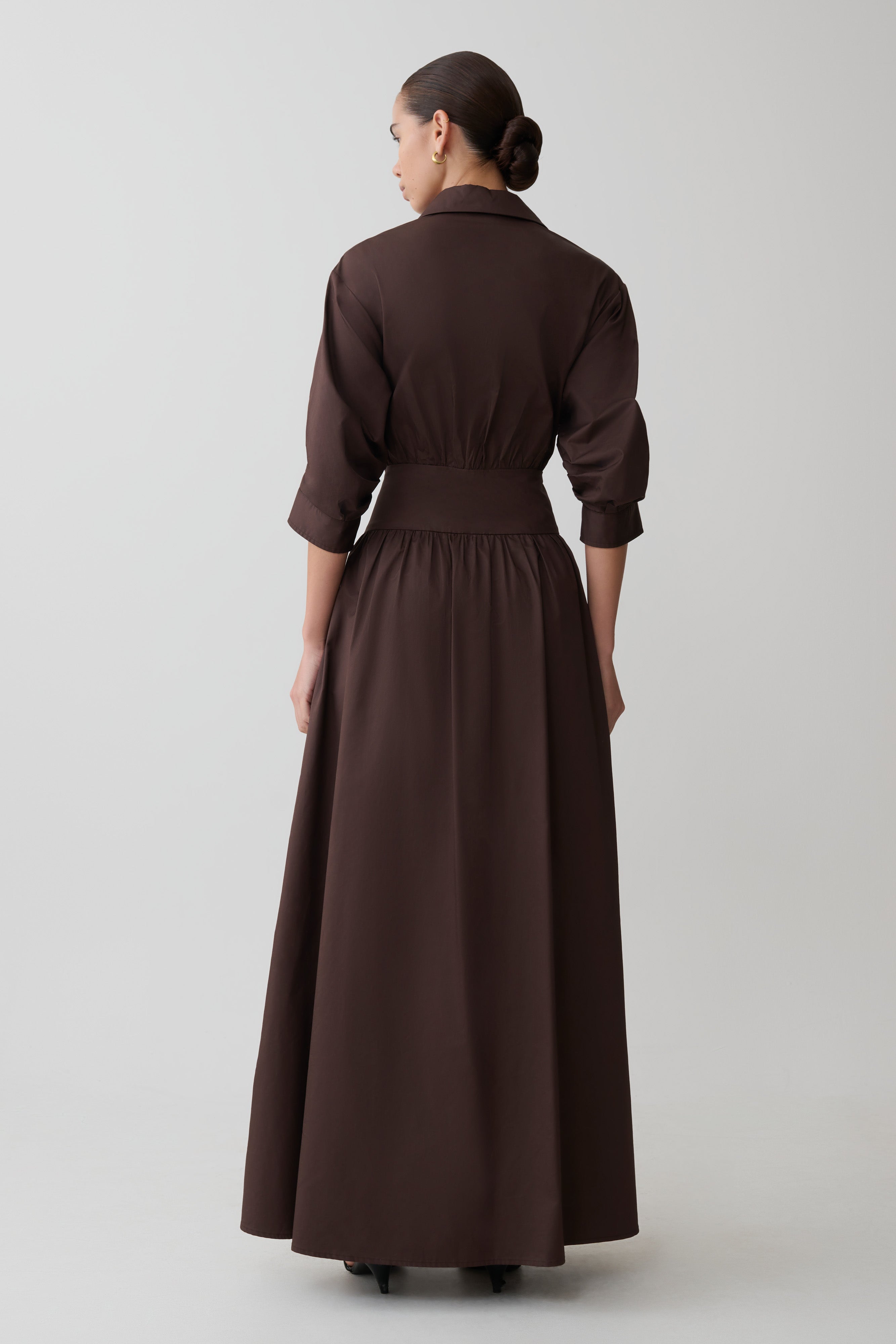 Isolde Long Sleeve Cotton Maxi Dress