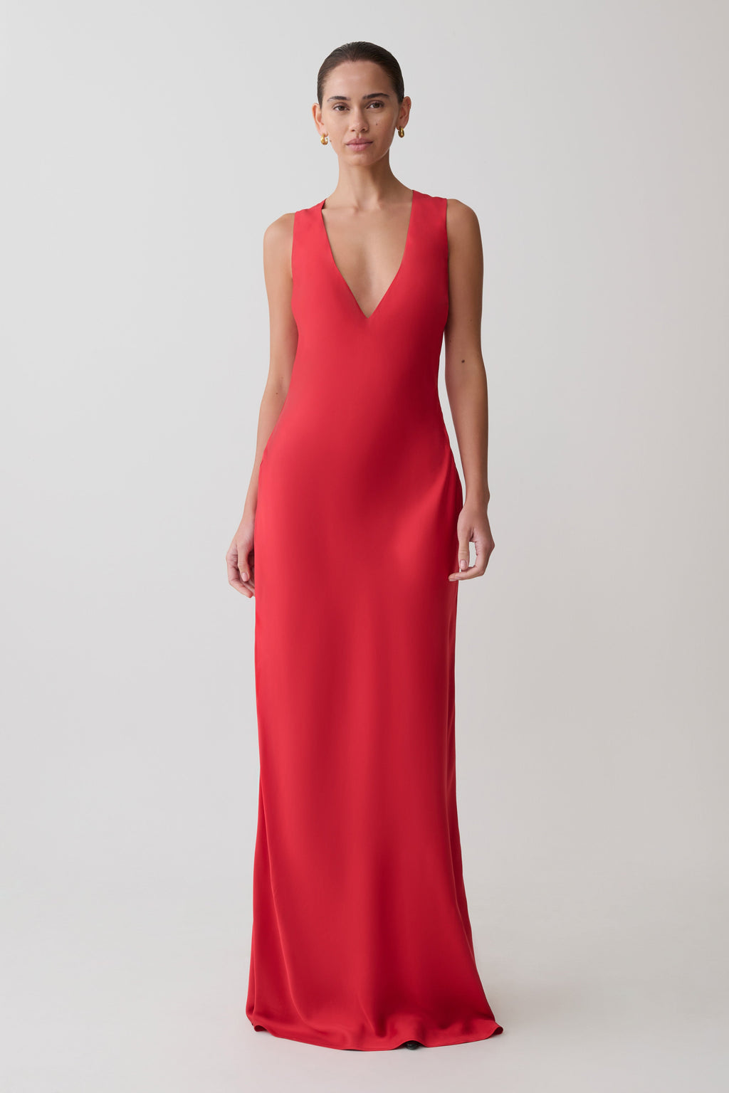 Esme Plunge Satin Maxi Dress