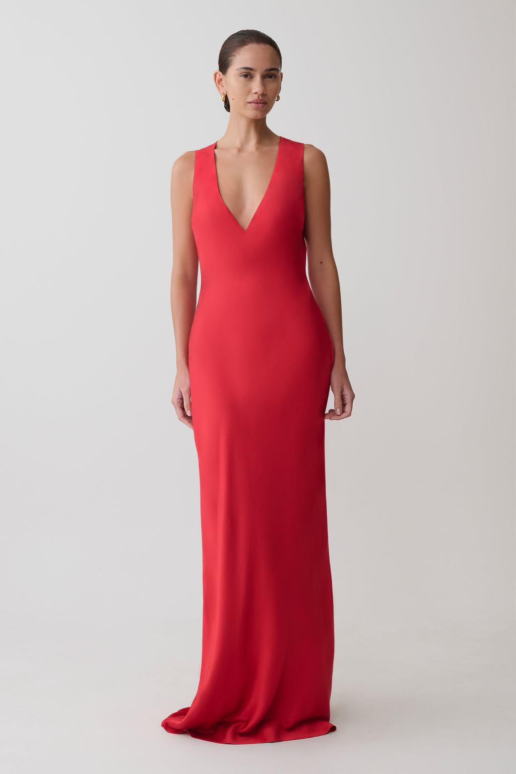 Esme Plunge Satin Maxi Dress