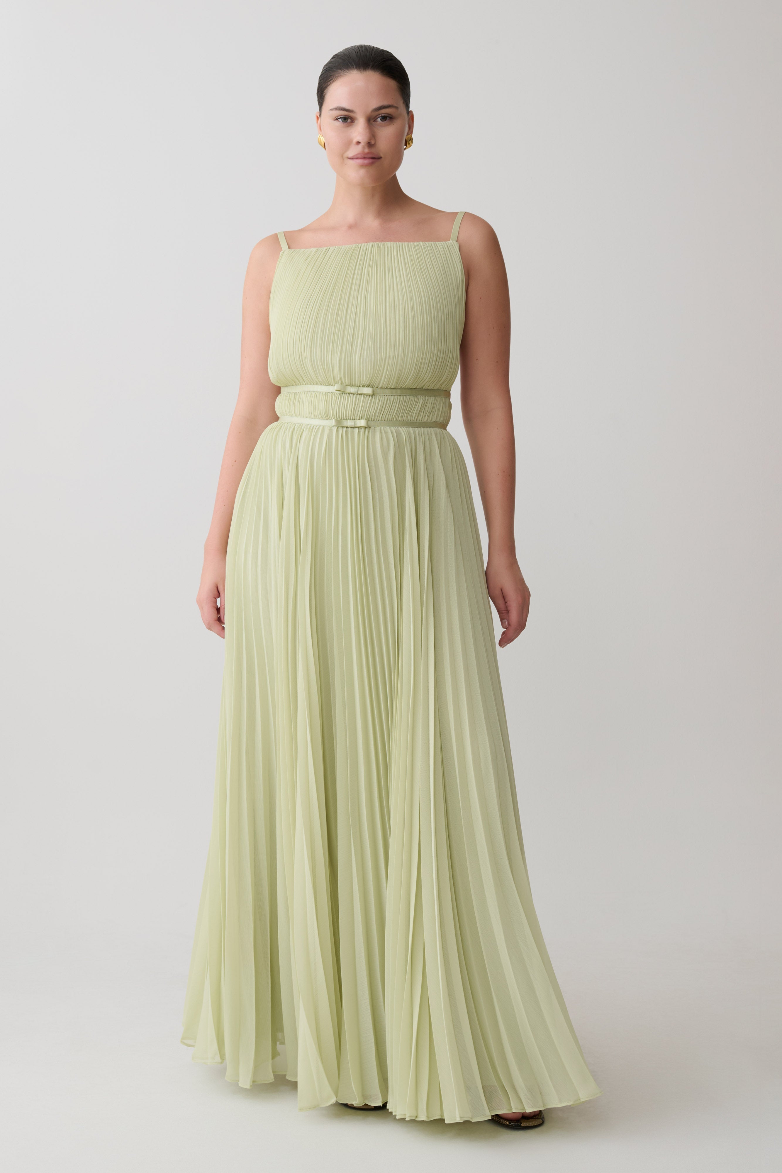 Clarisse Pleated Maxi Dress